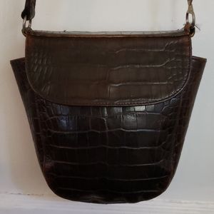 Leather Co. Croc stamped leather